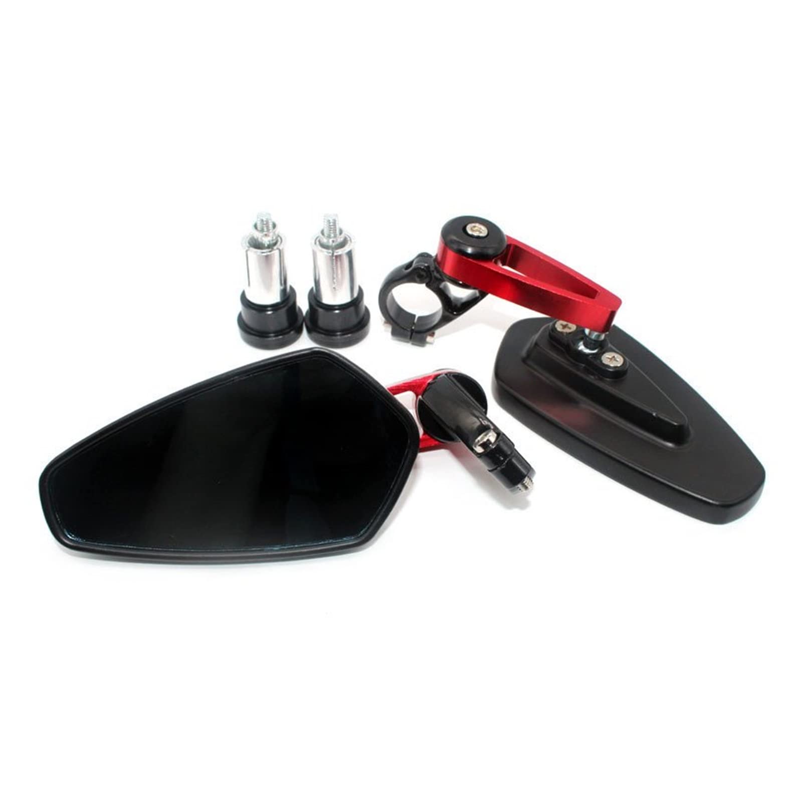 Motorrad Spiegel Mirrors Motorrad 22mm 7/8 "Griff Bar Grips End Rearview Außenspiegel Für Suzuki GSX-S750 GSXS750 Für GSX-S1000 GSXS1000 Für GSX-S1000F Für GSXS(rot) von VALCRIBY
