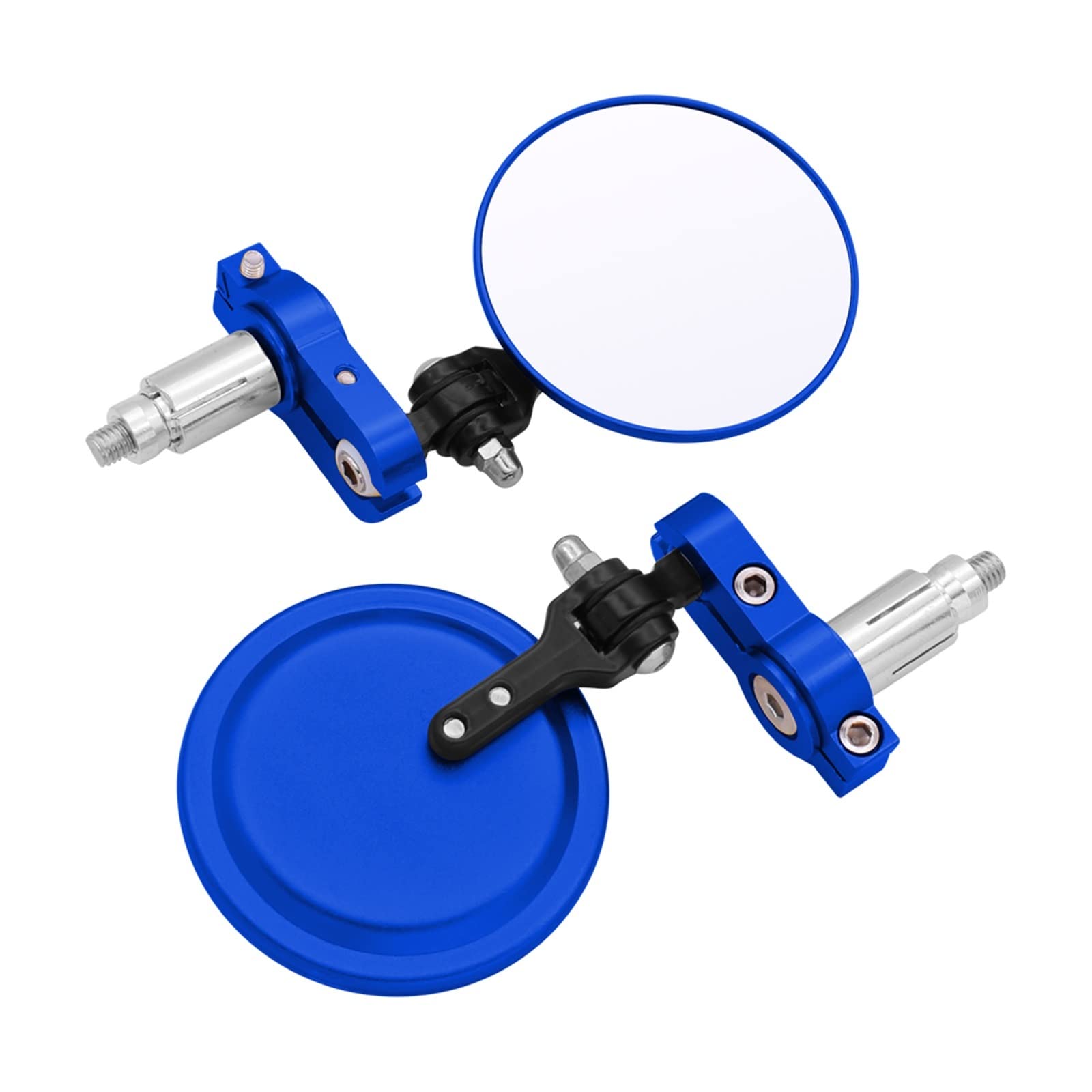 Motorrad Spiegel Mirrors Motorrad Spiegel 22/24mm Griff Bar End Rearview Außenspiegel Für CB400SF Für CB 400 CBR650R CB650R(Blau) von VALCRIBY