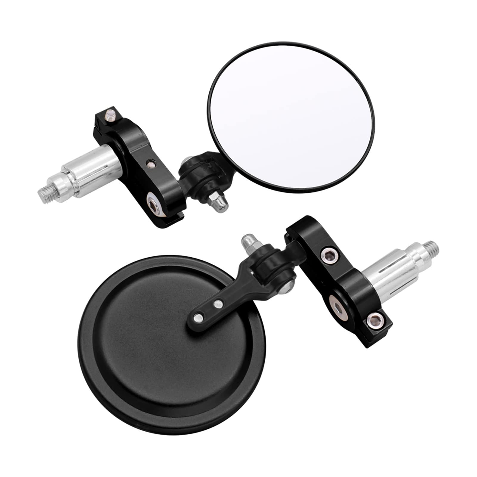 Motorrad Spiegel Mirrors Motorrad Spiegel 22/24mm Griff Bar End Rearview Außenspiegel Für CB400SF Für CB 400 CBR650R CB650R(Schwarz) von VALCRIBY