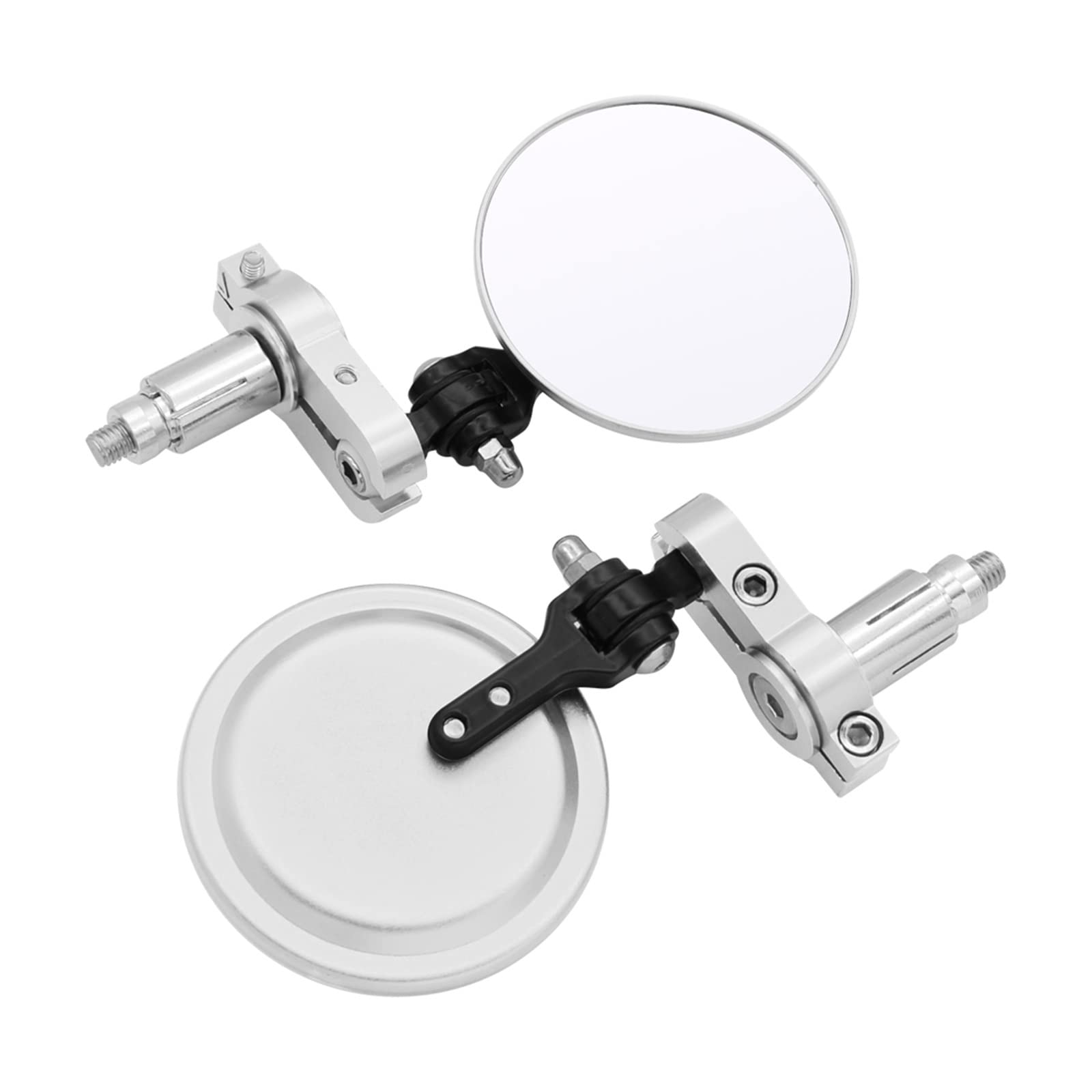 Motorrad Spiegel Mirrors Motorrad Spiegel 22/24mm Griff Bar End Rearview Außenspiegel Für CB400SF Für CB 400 CBR650R CB650R(Silber) von VALCRIBY