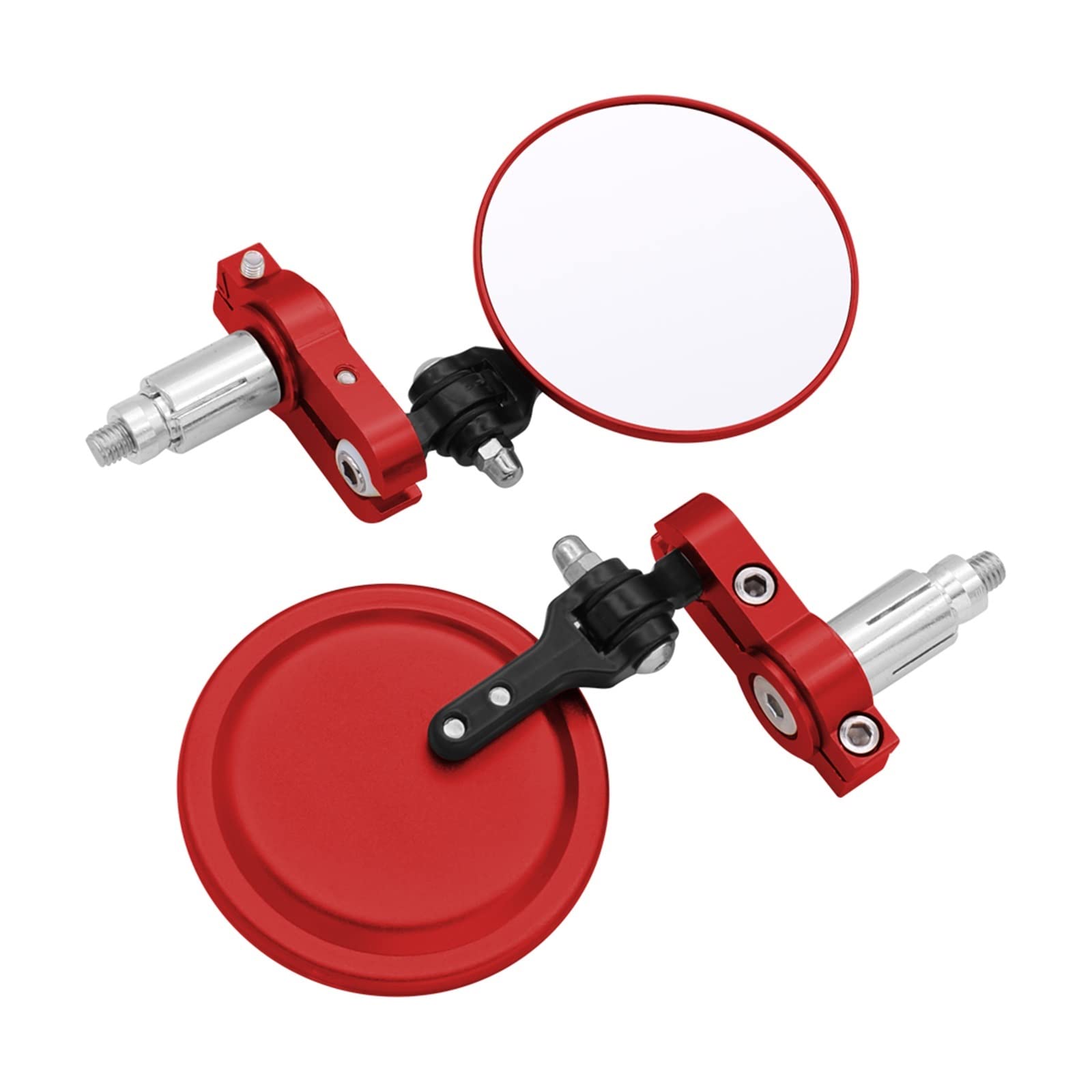 Motorrad Spiegel Mirrors Motorrad Spiegel 22/24mm Griff Bar End Rearview Außenspiegel Für CB400SF Für CB 400 CBR650R CB650R(rot) von VALCRIBY