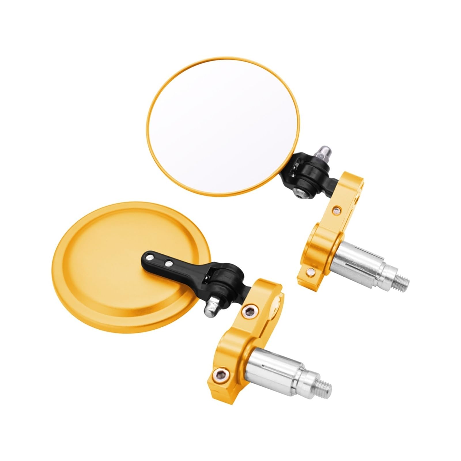 Motorrad Spiegel Mirrors Motorrad Spiegel 22/24mm Griff Bar End Rearview Außenspiegel Für Y&AMAH&A MT 07 09 10 Für MT-07 Für MT-09 Für MT-10 Für FZ 09 6 FZ6(Gold) von VALCRIBY