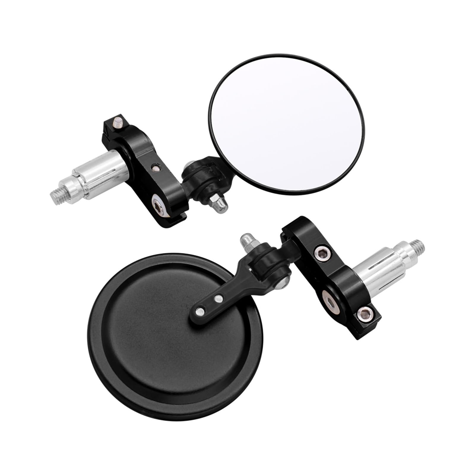 Motorrad Spiegel Mirrors Motorrad Spiegel 22/24mm Griff Bar End Rearview Außenspiegel Für Y&AMAH&A MT 07 09 10 Für MT-07 Für MT-09 Für MT-10 Für FZ 09 6 FZ6(Schwarz) von VALCRIBY