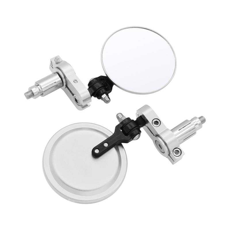 Motorrad Spiegel Mirrors Motorrad Spiegel 22/24mm Griff Bar End Rearview Außenspiegel Für Y&AMAH&A MT 07 09 10 Für MT-07 Für MT-09 Für MT-10 Für FZ 09 6 FZ6(Silber) von VALCRIBY