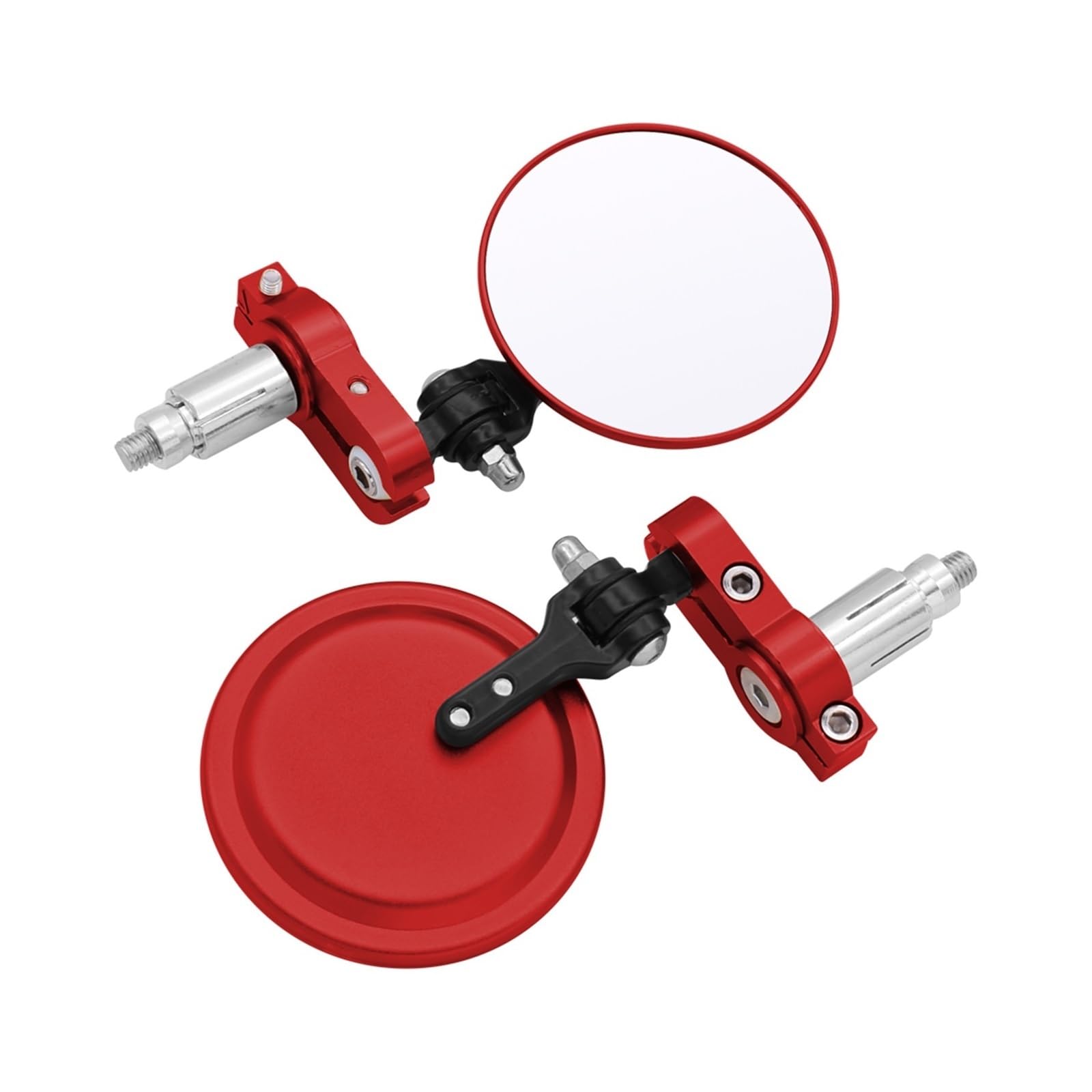 Motorrad Spiegel Mirrors Motorrad Spiegel 22/24mm Griff Bar End Rearview Außenspiegel Für Y&AMAH&A MT 07 09 10 Für MT-07 Für MT-09 Für MT-10 Für FZ 09 6 FZ6(rot) von VALCRIBY