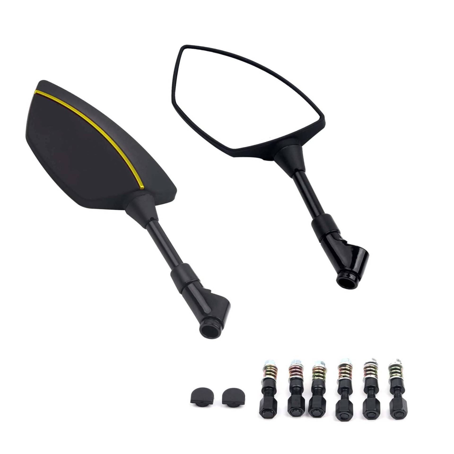 Motorrad Spiegel Mirrors Motorrad Spiegel Rearview Außenspiegel Universal Für H&ornet 600 Für CB 600F 900F 250F 300F 650F X4 CBF600(Gold) von VALCRIBY