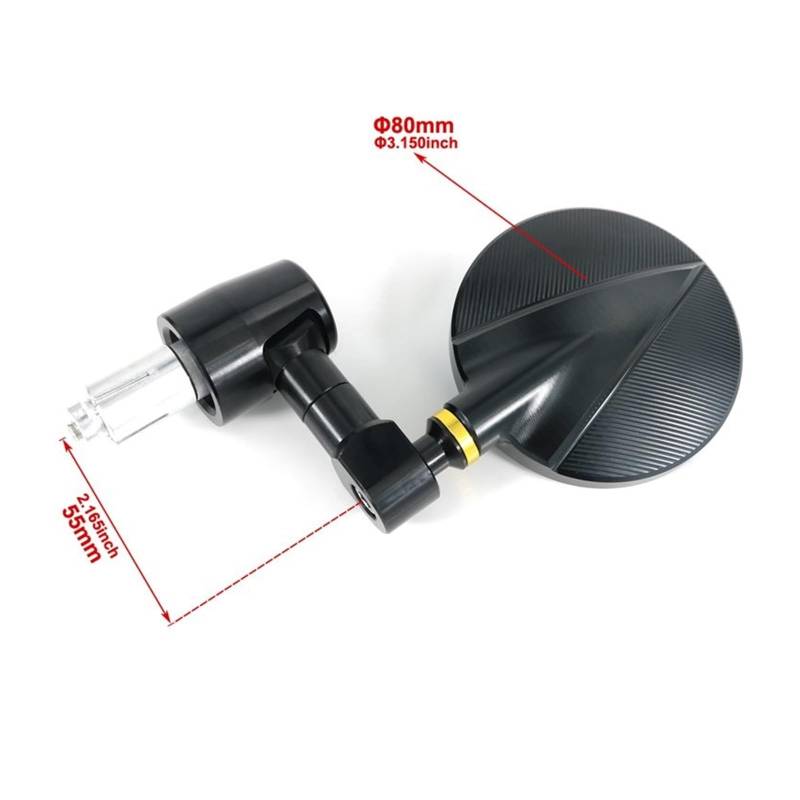 Motorrad Spiegel Mirrors Motorrad Zubehör Griff Bar Rearview Außenspiegel Bar End Spiegel Für S1000R 2014 2015 2016 2017 2018 2019(Gold) von VALCRIBY