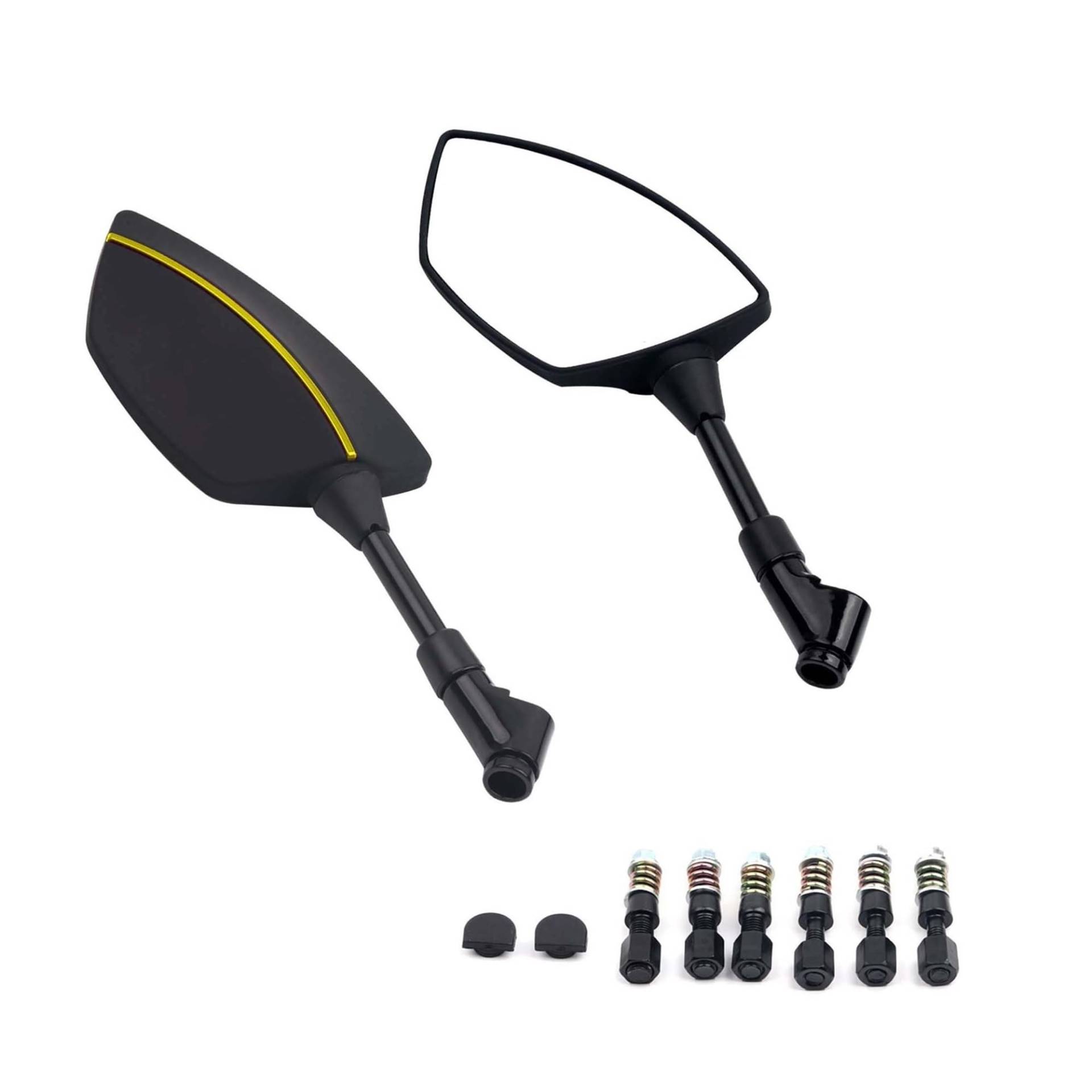 Motorrad Spiegel Mirrors Universal Motorrad Spiegel Rearview Außenspiegel Für MT01 MT09 MT07 MT10 MT03 MT125 Y&AMAHA FZ1 FZ6 FZ8 Für Fazer(Gold) von VALCRIBY