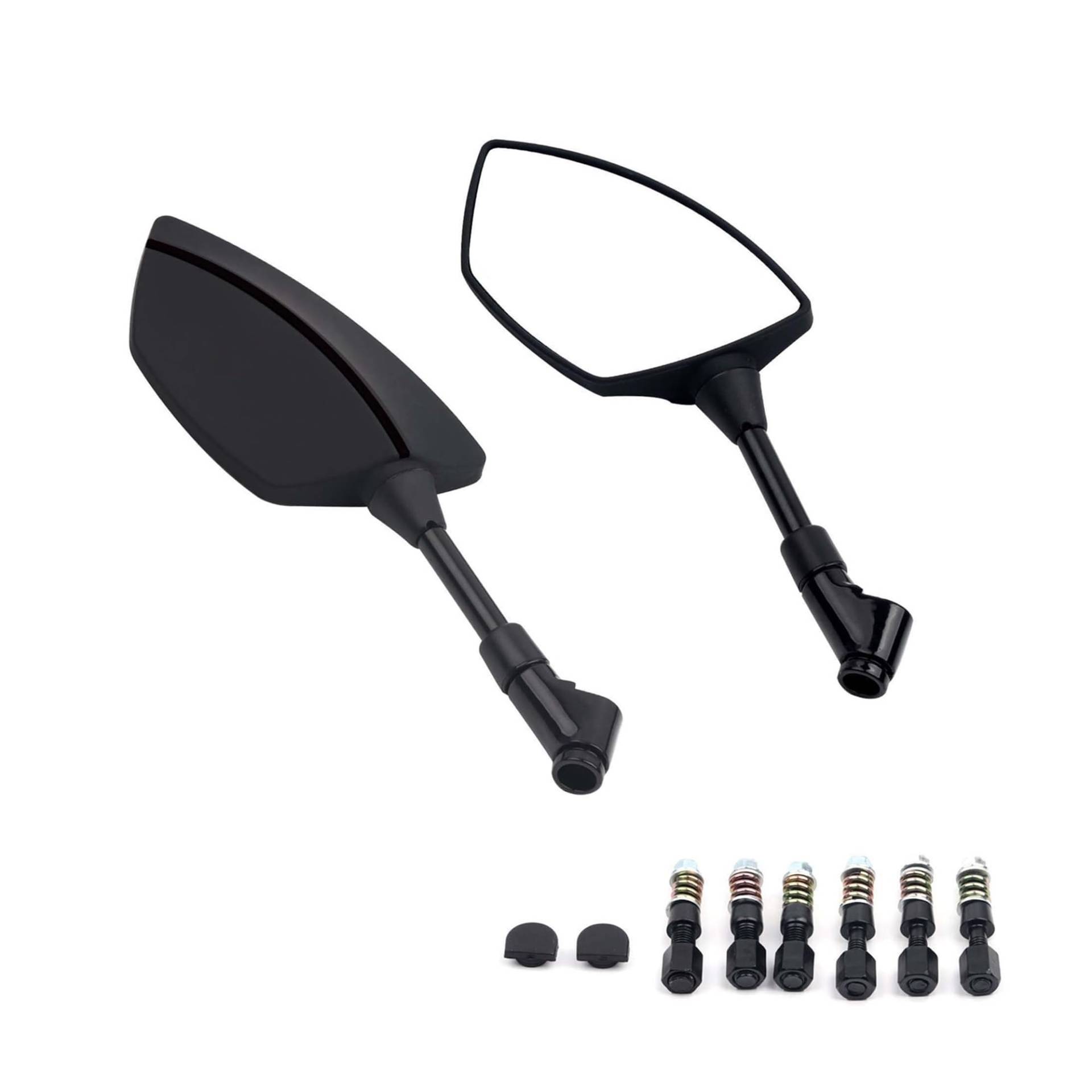 Motorrad Spiegel Mirrors Universal Motorrad Spiegel Rearview Außenspiegel Für MT01 MT09 MT07 MT10 MT03 MT125 Y&AMAHA FZ1 FZ6 FZ8 Für Fazer(Schwarz) von VALCRIBY