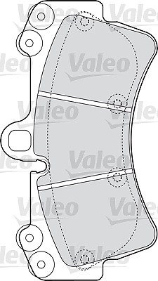 Valeo Bremsbelagsatz, Scheibenbremse [Hersteller-Nr. 598656] für Audi, Porsche, VW von VALEO