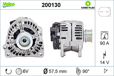 Valeo Generator [Hersteller-Nr. 200130] für Audi, Seat, Skoda, VW von VALEO