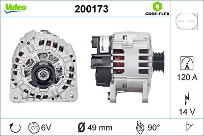 Valeo Generator [Hersteller-Nr. 200173] für Audi, Ford, Seat, Skoda, VW von VALEO