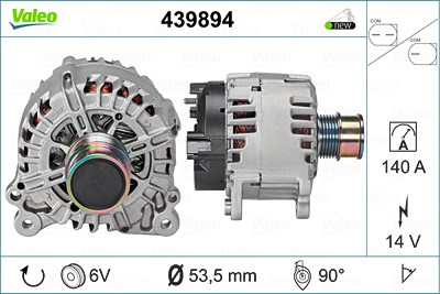 Valeo Generator [Hersteller-Nr. 439894] für Audi, Seat, Skoda, VW von VALEO