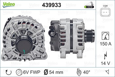 Valeo Generator [Hersteller-Nr. 439933] für Citroën, Ds, Opel, Peugeot von VALEO