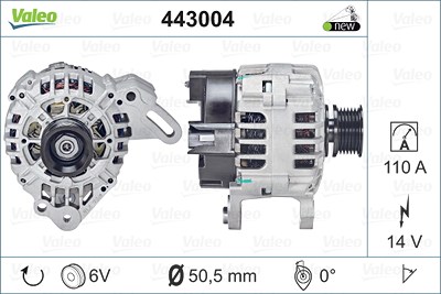 Valeo Generator [Hersteller-Nr. 443004] für Audi, Seat, Skoda, VW von VALEO