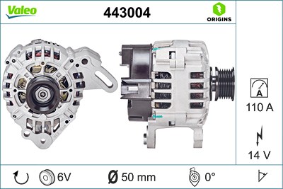 Valeo Generator [Hersteller-Nr. 443004] für Audi, Seat, Skoda, VW von VALEO