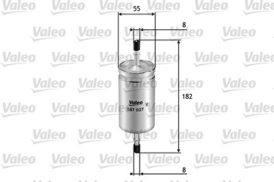 Valeo Kraftstofffilter [Hersteller-Nr. 587027] für Ford, Mazda, Volvo von VALEO