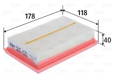 Valeo Luftfilter [Hersteller-Nr. 585429] für Citroën, Peugeot, Suzuki, Toyota von VALEO