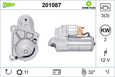 Valeo Starter [Hersteller-Nr. 201087] für Renault von VALEO