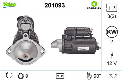 Valeo Starter [Hersteller-Nr. 201093] für BMW, Opel von VALEO