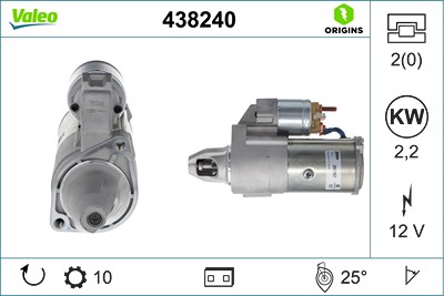 Valeo Starter [Hersteller-Nr. 438240] für Chrysler, Jeep von VALEO