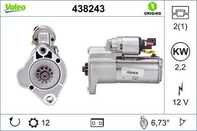 Valeo Starter [Hersteller-Nr. 438243] für VW von VALEO