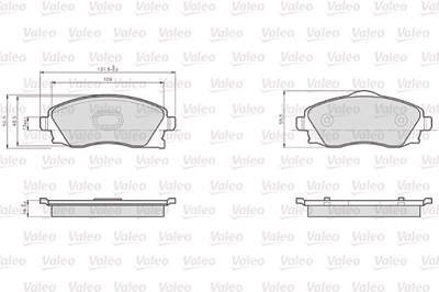 Valeo Bremsbelagsatz, Scheibenbremse [Hersteller-Nr. 872225] für Opel von VALEO