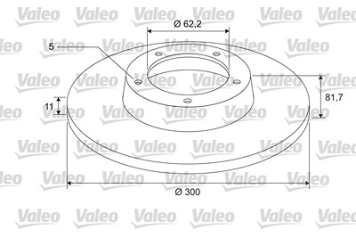 Valeo Bremsscheibe [Hersteller-Nr. 675413] für Renault von VALEO