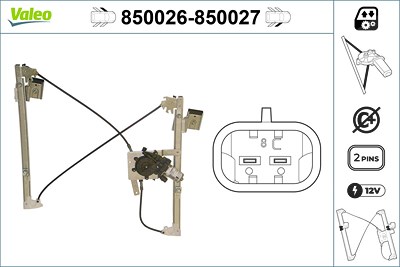 Valeo Fensterheber [Hersteller-Nr. 850026] für Audi von VALEO