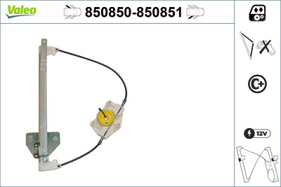 Valeo Fensterheber [Hersteller-Nr. 850850] für Audi, Seat von VALEO