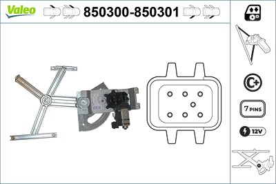 Valeo Fensterheber [Hersteller-Nr. 850300] für Opel, Vauxhall von VALEO