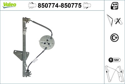 Valeo Fensterheber [Hersteller-Nr. 850774] für Opel, Vauxhall von VALEO