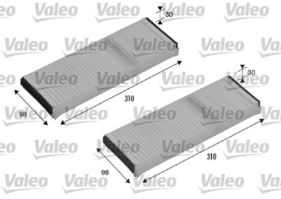 Valeo Filter, Innenraumluft [Hersteller-Nr. 715500] für Audi von VALEO