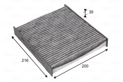 Valeo Filter, Innenraumluft [Hersteller-Nr. 715725] für Alpine, Dacia, Lada, Nissan, Renault von VALEO