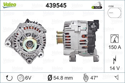 Valeo Generator [Hersteller-Nr. 439545] für Alpina, BMW von VALEO