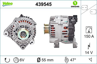 Valeo Generator [Hersteller-Nr. 439545] für Alpina, BMW von VALEO