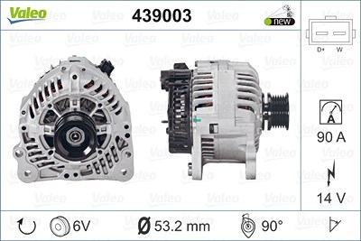 Valeo Generator [Hersteller-Nr. 439003] für Audi, Ford, Seat, Skoda, VW von VALEO