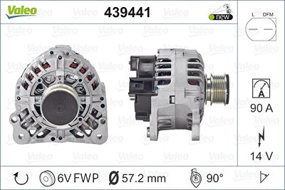 Valeo Generator [Hersteller-Nr. 439441] für Audi, Ford, Seat, Skoda, VW von VALEO