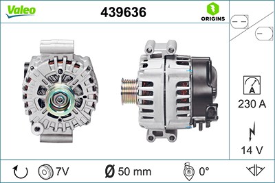 Valeo Generator [Hersteller-Nr. 439636] für BMW von VALEO