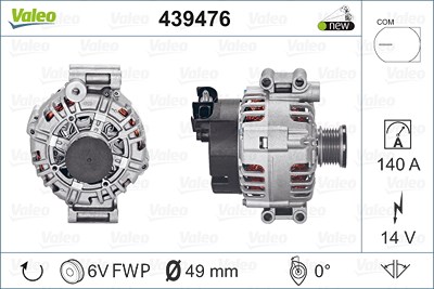Valeo Generator [Hersteller-Nr. 439476] für BMW von VALEO