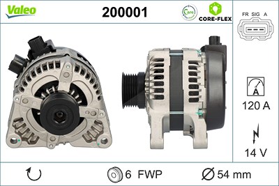 Valeo Generator [Hersteller-Nr. 200001] für Ford, Mazda, Volvo von VALEO