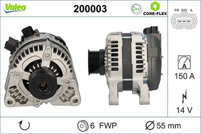 Valeo Generator [Hersteller-Nr. 200003] für Ford, Volvo von VALEO