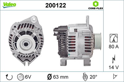 Valeo Generator [Hersteller-Nr. 200122] für Citroën, Fiat, Peugeot von VALEO