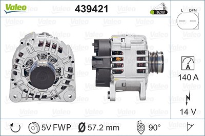 Valeo Generator [Hersteller-Nr. 439421] für Audi, Skoda, VW von VALEO