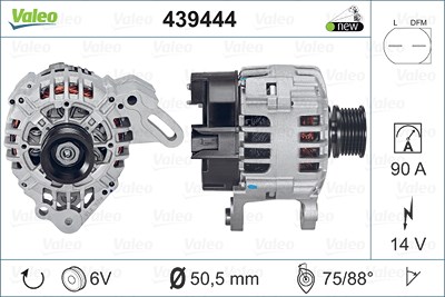 Valeo Generator [Hersteller-Nr. 439444] für Audi, Seat, Skoda, VW von VALEO