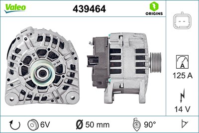 Valeo Generator [Hersteller-Nr. 439464] für Nissan, Opel, Renault, Vauxhall von VALEO
