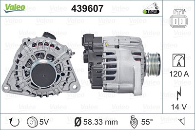 Valeo Generator [Hersteller-Nr. 439607] für Hyundai, Kia von VALEO