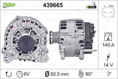 Valeo Generator [Hersteller-Nr. 439665] für Audi, Seat, Skoda, VW von VALEO