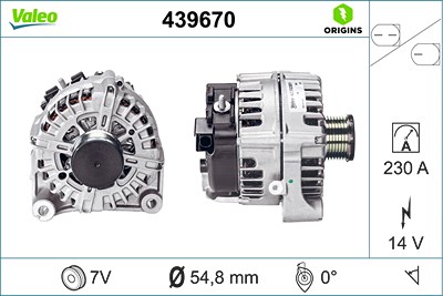 Valeo Generator [Hersteller-Nr. 439670] für BMW von VALEO