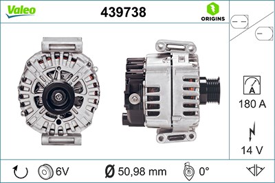 Valeo Generator [Hersteller-Nr. 439738] für Mercedes-Benz von VALEO